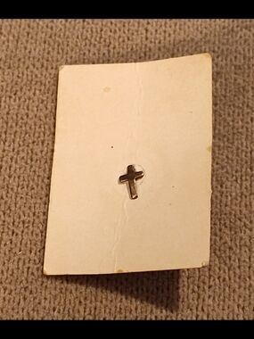 Vintage & NWT! Small Rolled Gold Cross Pin - Minimalist Religious Jewelry